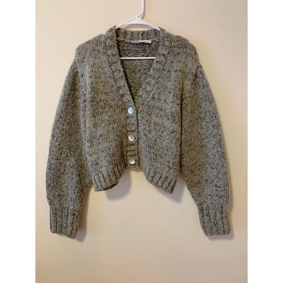 wool blend cardigan zara